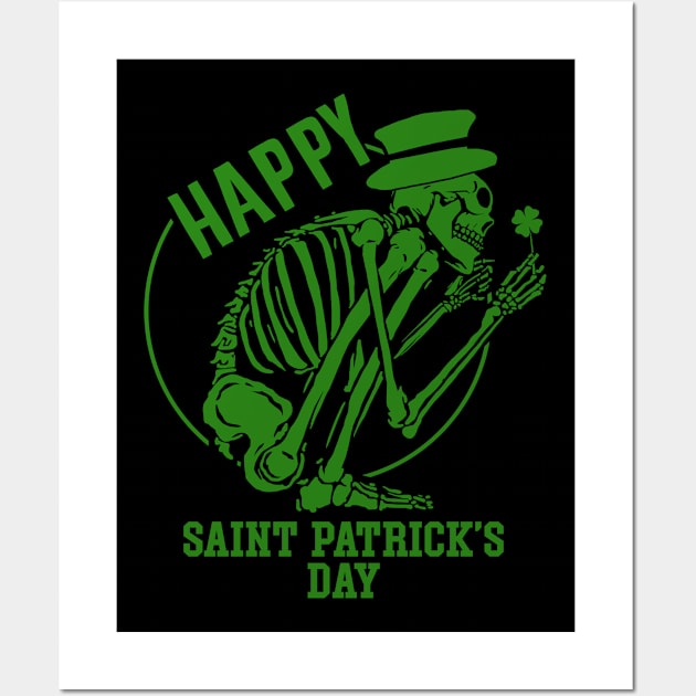 st patricks day skull 2022 Wall Art by olivia parizeau